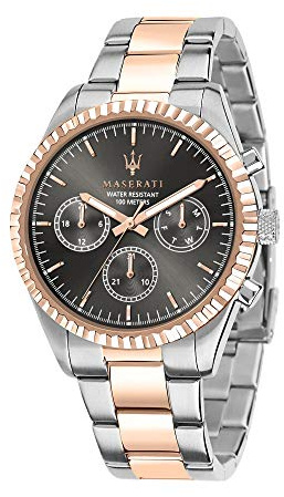 Maserati Reloj para Hombre, Colección Competizione, en Acero Inoxidable, PVD Oro Rosa, con Correa de Acero Inoxidable - R8853100020