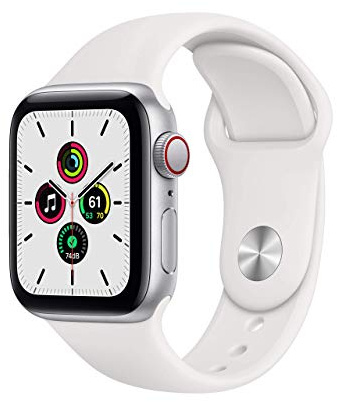 Apple Watch SE 2020 (GPS + Cellulare, 40MM) Cassa in Alluminio Argento con Cinturino Sport Bianco (Ricondizionato)