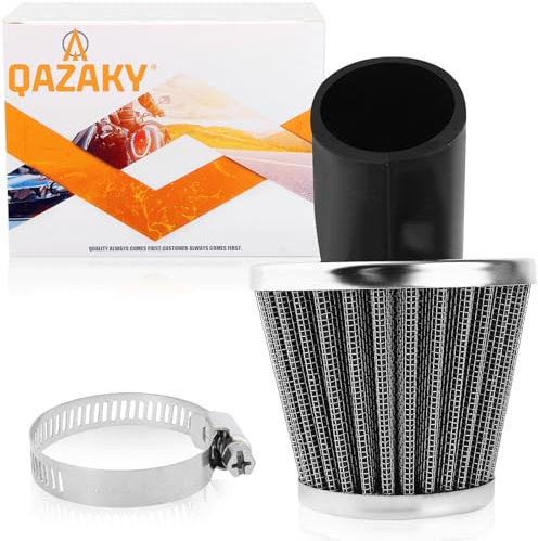 QAZAKY 48mm 49mm 50mm 1,89 Zoll Luftfilter Reiniger Element 45 Grad abgewinkelt für 50cc-90cc 110cc 125cc 140cc 150cc 200cc 250cc Motorrad ATV Quad Scooter Go Kart Moped Pit Dirt Pocket Rennrad GY6