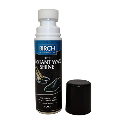 Birch Elite Instant Wax Shine Shoe Polish – Liquid & Paste for Smooth Leather, Waterproofing & Protection – Quick Shine for Work, Casual, Dress Shoes, Boots, Loafers & Oxfords – Professional Shoe Care