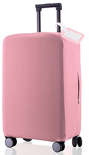 RainVillage Travel Luggage Cover - Scratch-Resistant Fit 19-31 Inch Suitcase Protector, Pink, 2XL (30-31 inch)