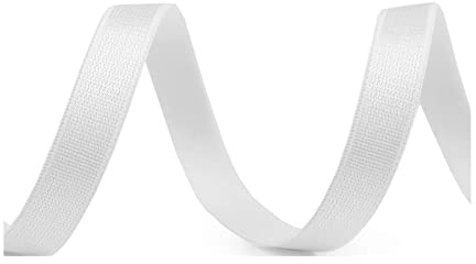 Bandes de soutien-gorge en satin de 5 m de large - 10 mm de large - Idéal pour bretelles de soutien-gorge, lingerie, bretelles (blanc)