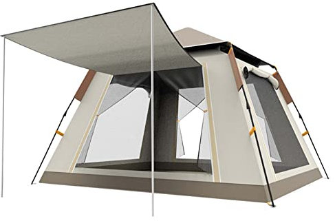 FGYAHOKN Wurfzelt Pop Up Zelt 200x200x145cm, 3-4 Personen Camping Zelt, Campingzelt Für Familien, Doppelschicht Wasserdicht Winddichte Ultraleichte Sofortzelt, Zelt Für Camping, Rucksackreisen