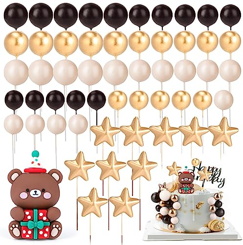 56 Stück Kuchen Tortendeko,DIY Happy Birthday Tortendeko Cupcake Topper Tortendeko Geburtstag Kuchen Dekoration DIY Tortendeko Hochzeit für Babyparty Geburtstag Party
