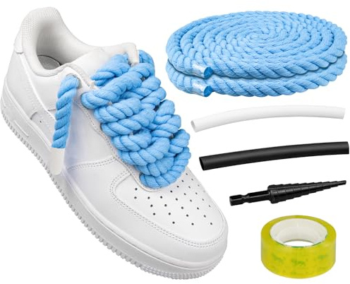 Endoto Cordones para Air Force 1 Shoe Laces Shoelaces | Gordos Gruesos Cuerda Cordón Con Perforación | Material: Algodón