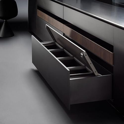 VIBO Poubelle automatique move bin pour tiroir - Contenance : 43 L - Largeur : 864 mm - Nombre de seaux : 3