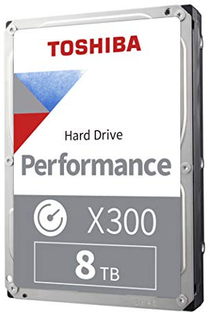 TOSHIBA X300 8TB Performance & Gaming 3.5-Inch Internal Hard Drive – CMR SATA 6 GB/s 7200 RPM 512 MB Cache - HDWR780XZSTA