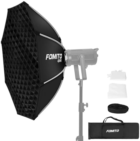 FOMITO Difusor de luz octogonal de 95 cm para fotografía de liberación rápida con anillo de velocidad Bowens para iluminación estroboscópica de estudio fotográfico Monolight