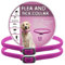 BKEPDY Hundehalsband 2 Stück Effektiver Schutz vor Ungeziefern Wasserdicht Einstellbares Floh und Zeckenschutz für Hunde Alle Größen und Rassen (Rosa)