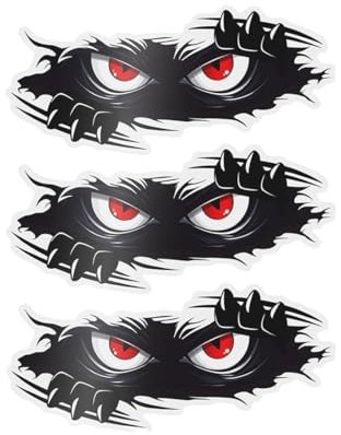 Adesivo 3D a forma di occhi malvagi, 3 Pezzi Adesivi Auto, Sticker Personalizzati, Interessante Adesivi Auto Esterni, Sbirciatina 3D Adesivi Monster, Adesivi Scooter, per Auto, Camera da Letto