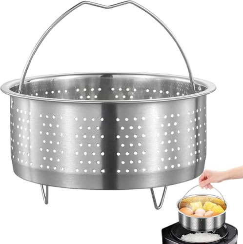Steamer Basket,Stainless Steel Steamer Basket,Diameter 20cm | With handle and support, suitable for pressure cookers, rice cookers,vegetable strainers and steamers