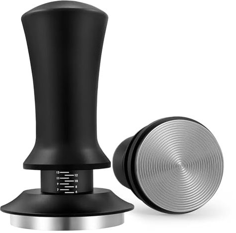 IGEAIIE Coffee Tamper 51mm, Espresso Tamper with Flat Base, 304 Stainless Steel Coffee Press Tool for Barista, Ergonomic Handle for Even Tamping, Professional Espresso Accessories for Portafilter 51mm
