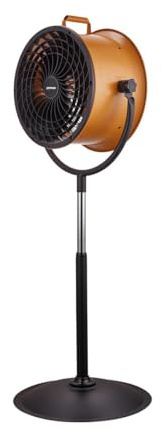 Dimensione Elettronica S.R.L. Ventilatore a piantana tubolare in metallo Zephir ZDM35P ad alta efficenza diametro 35 cm arancio nero
