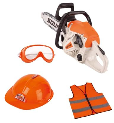 Fenteer 4 Pièces Tronçonneuse Jouet de Rôle Outil Électrique pour Enfants Scie D'Imitation Jouet Préscolaire en Plastique PP Sûr Adapté pour Les Anniversaires, Style B