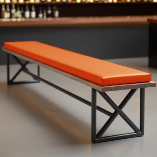 WLXFF Bierbankauflage Sitzauflage wasserdicht Bankauflage mit Reißverschluss Leder Bankkissen Sitzkissen Bierbank-Auflage Mit Schnalle für Biertisch & Partyzeltgarnitur,No13,110X40X3CM