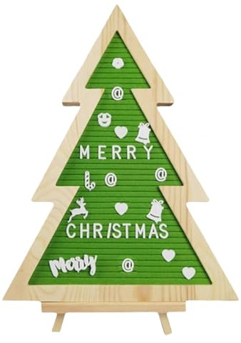 Tablero de letras de fieltro con soporte de madera para carteles personalizables, tablero de mensajes para colgar en la pared