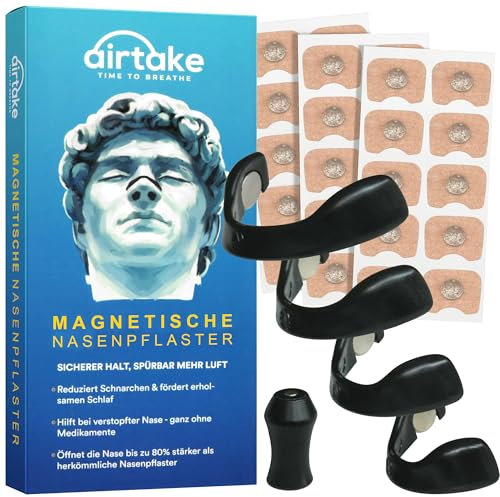 Magnetische Nasenpflaster - Spezial Magneten & Haftstärke - Schnarchstopper (Starter Kit 15 Tage) Anti-Schnarch Nose Strips für freies Atmen - Nasenspreizer Nasenstrips Magnet