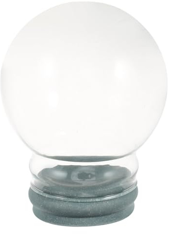Garneck Kit de Globos de Nieve de Vidrio con Tapa Roscada para Manualidades DIY Bola Vacía Rellenable para Decoración Navideña Personalizada Interiores