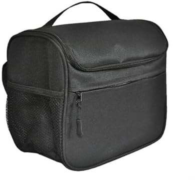 Mobility Scooter Tiller Storage Bag, Waterproof, Multiple Compartments, Black (Black)