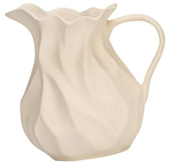 MotiveTech Jarra Estilo Granja, Jarrón de Cerámica, Centro de Mesa Moderno, Jarrón Rústico, para El Hogar, Sala de Estar, Regalo de Cumpleaños, L