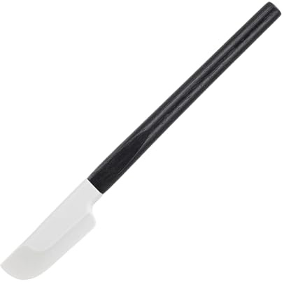 Spatule de Cuisine | Raclette avec Manche en Bois de 23 cm Qualité Alimentaire - Mini Spatules en Silicone pour Pâtisserie | Pour Gâteau Salade Beurre Confiture Maison Restaurant Boulangerie