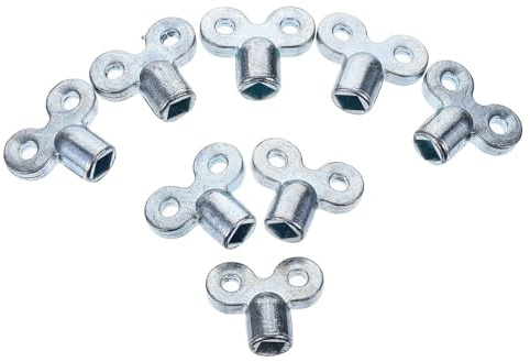 Zerodeko 10pcs Radiator Bleed Key Set Zinc Alloy Square Socket Wrench for Heater Air Vent Valve Bleeding and Plumbing Maintenance
