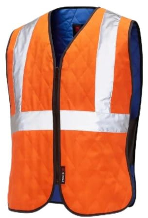 G-HEAT Gilet Rafraîchissant Réfléchissant – Travail Extérieur, POLYCOOL | Fraîcheur plusieurs heures, réactivable à l’infini avec de l’eau, pour BTP, logistique, agriculture et espaces verts