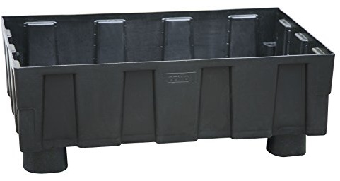 CEMO 8279 PE-Auffangwanne mit 4 Füßen, schwarz, 250 L