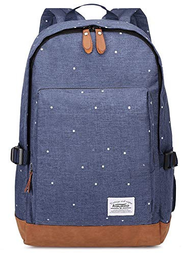 KAUKKO Damen Rucksack Studenten Backpack Laptop College Schulrucksack Reiseeucksack