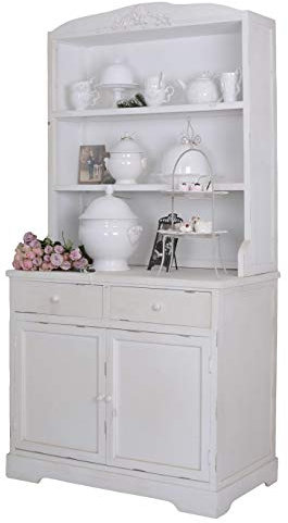 Küchenbuffet Weiss Buffet Küchenschrank Shabby Chic Regal Anrichte 183cm mxa015 Palazzo Exklusiv