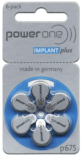 Hearing Aid Supply Shop Power One Cochlear Implant 675 Batteries! 5, 60-Packs, Total 300 Batteries