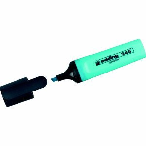 edding 10 x Textmarker 345 Highlighter hellblau Keilspitze