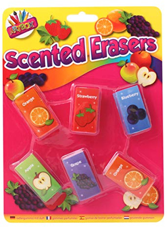 Art Box – 6 olika suddgummi – fruktig lukt – giftfri
