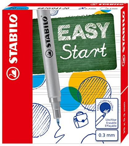 STABILO - Tintenpatronen zum Nachfüllen - EASYoriginal Refill | fine, 20er Pack, löschbar blau