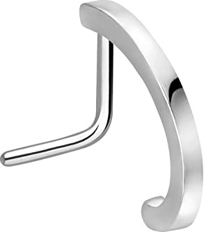 PIERCINGLINE Chirurgenstahl Nasenpiercing | schmales Design | Piercing Nase Stecker | Farbauswahl