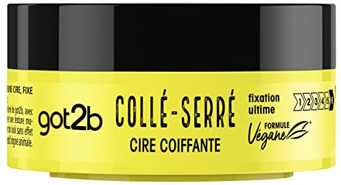 Schwarzkopf - Got2b - Cire Coiffante Fixante Cheveux - Fixation Ultime - Collé Serré - Sans Effet Carton - Utilisation sur Cheveux Secs - Pot de 75 ml