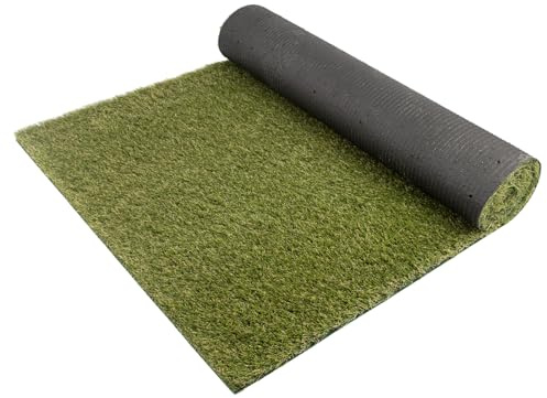 Balkon-Rasen Kunstrasen im Festmaß - ARIZONA, 4,00m x 1,50m, 37mm Höhe, Wasserdurchlässiger Outdoor Bodenbelag, Rasen-Teppich