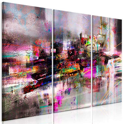 decomonkey Bilder Weltkarte 120x80 cm 3 Teilig Wandbild Groß Leinwandbild XXL Deko Wohnzimmer Schlafzimmer Büro Wanddeko Leinwand Pictures For Wall Poster Wall Painting Landkarte Karte Kontinent