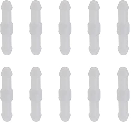 ECSiNG 10 Stück 4mm Universal Auto Scheibenwaschanlage Wischerschlauchanschluss 2 Wege I Typ Windschutzscheibenwischer Adapter Weiß