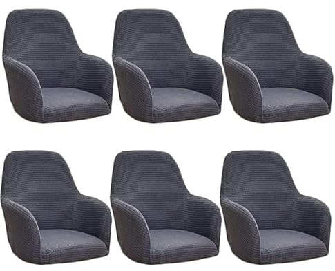 YIJOY Stretch Stuhlhussen-Bezüge Stuhlbezug Mit Armlehne 4/6er Set Esszimmerstuhlbezug Hochlehner Stuhlbezug Schonbezug Stuhl Abdeckung Schonbezug Für Esszimmer, Büro Schutzhülle
