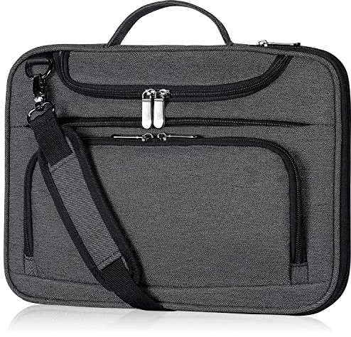BERTASCHE Laptop Bag 17-17.3 Inch Men's Shoulder Bag for College, Work, Business Briefcase (Grey, 13 INCH)