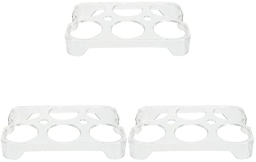 Alipis 3pcs Practical Egg Box Refrigerator Egg Tray Holder Storage Case for Home Storage Box Lid Container for Fridge