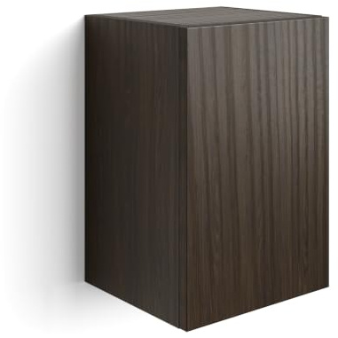 MOBILI FIVER, Hängeschrank mit Türe, Iacopo, Nussbaum Dunkel, Made In Italy