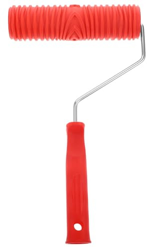OSALADI 7 Zoll Diatom Schlamm Rollenpinsel Mit Plastikgriff Vertikale Kornmuster Walze Für Wanddekorationsinstrument Mehrschichtige Texturbeschichtung