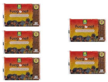 Pack 10 Unidades Pastillas de Encendido ecologicas 32uds - Fuegonet. Ideal para barbacoas y chimeneas. Sin Olor. Listas para Usar. Larga duracion.