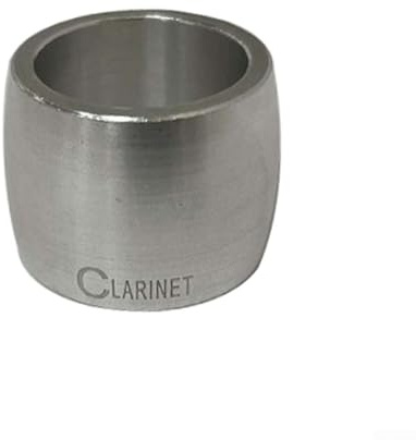 Abrazadera de metal ajustable para boquilla de saxofón y clarinete, plateado (para clarinete)