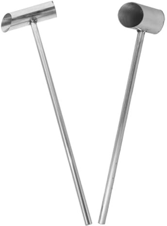 Mikinona 2pcs Stainless Steel Marshmallow Spoon Candy Sugar Scoop Household Marshmallow Machine Accessory