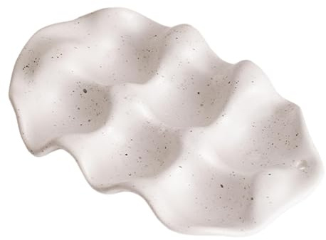 FytStycale Elegante Huevera de Cerámica para Organización de Cocina, 6 cuadrícula, Individual