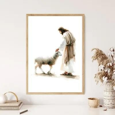 Yocheng Paraboles de Jésus Affiche Croyants Chrétiens Aquarelle Peinture Impression Sur Toile Porche Maison Mur Art Décoration Peinture Suspendue 60x90cm sans cadre
