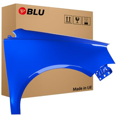 BLU Kotflügel Passend für Volkswagen Polo 9N3 IV 4 LIFT LA5K Rechts Blau | 2005-2009 | Vorderseite Vorne | Lackiert | Einbaufertig